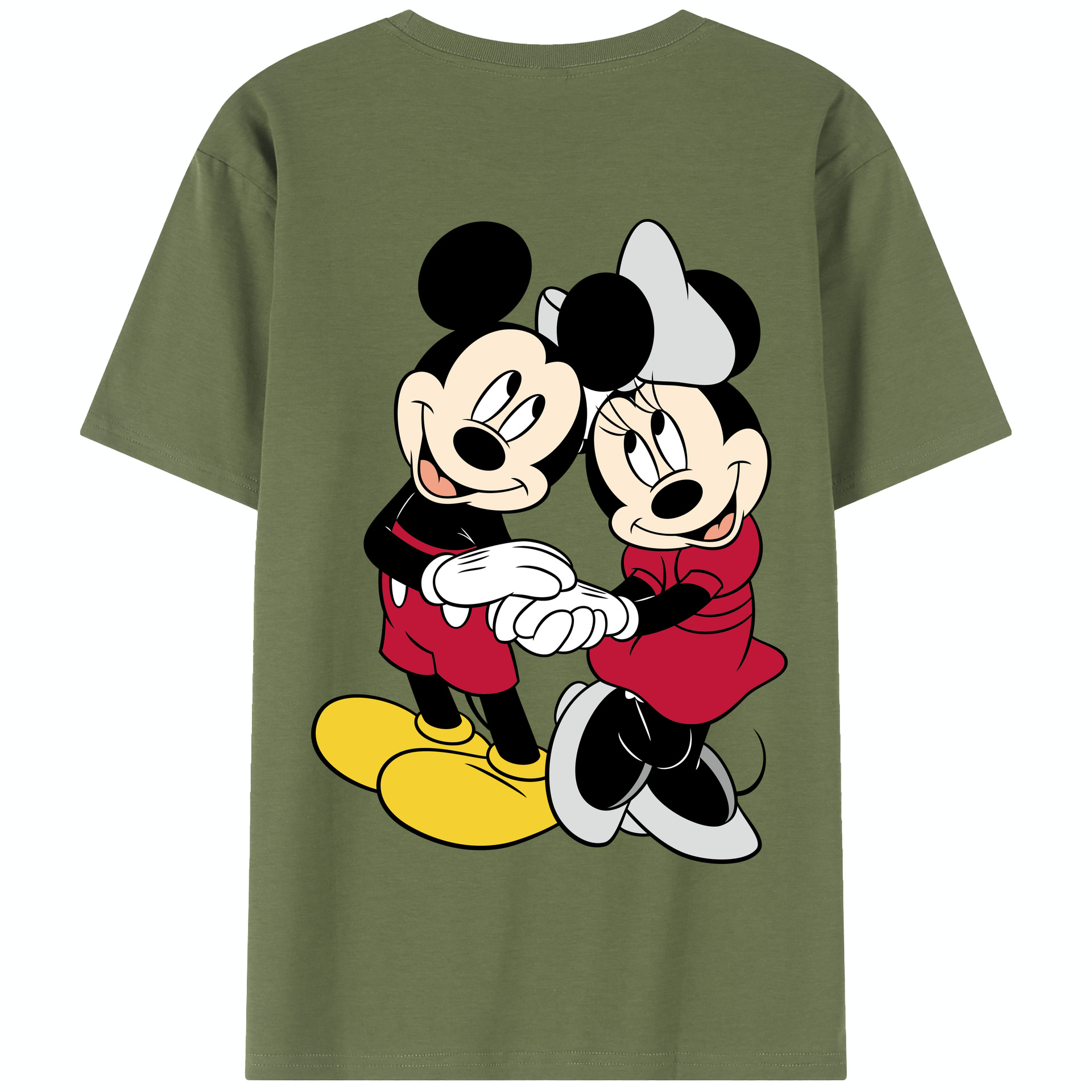 （画像用） ミッキーマウス Mickey Mouse 綿100％半袖Tシャツ（背面プリント）